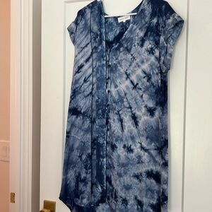 Bella Dahl Blue Tie Dye Dress